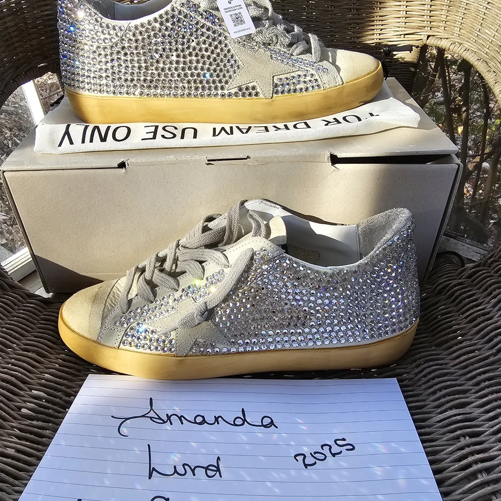 Women's Glitter Sneakers - Picture 1 of 4